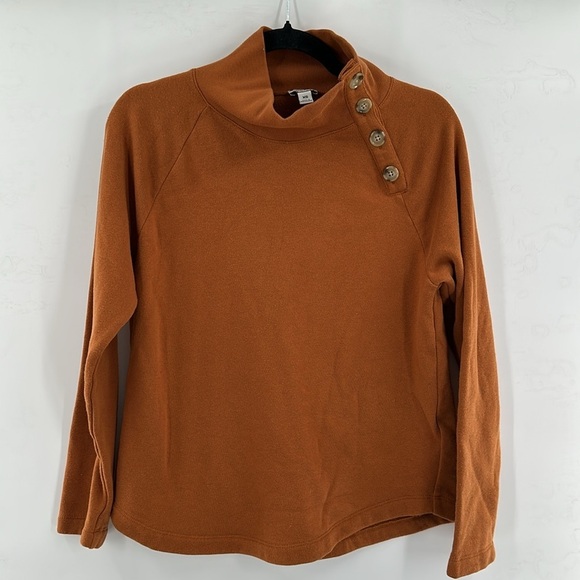 J. Crew Wide Button Collar Pullover‎ Sweatshirt XS - Picture 4 of 7